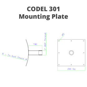 Codel Dust Monitor - Mounting Plate 